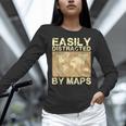 Geography Teacher Easily Distracted By Maps Women Long Sleeve T-Shirt, gift for family, gift for coworker Geography Teacher Easily Distracted By Maps Women Long Sleeve T-Shirt, gift for family, gift for coworker