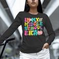Groovy In My Middle School Era Back To School Teacher Women Long Sleeve T-Shirt, Groovy Teacher Shirts, gift for family, gift for coworker