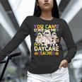Halloween You Can't Scare Me I'm a Daycare Teacher Ghost Women Long Sleeve T-Shirt, gift for family, gift for coworker