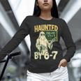 Halloween Costume Haunted By 67 Ghost Math Teacher Professor Women Long Sleeve T-Shirt, gift for family, gift for coworker
