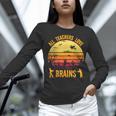 Halloween Costume Teacher Love Brains Zombie Women Long Sleeve T-Shirt, gift for family, gift for coworker Halloween Costume Teacher Love Brains Zombie Women Long Sleeve T-Shirt, gift for family, gift for coworker