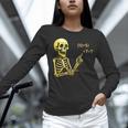 Halloween Teacher Six Seven 6 7 Skeleton Spooky Costume Women Long Sleeve T-Shirt, gift for family, gift for coworker Halloween Teacher Six Seven 6 7 Skeleton Spooky Costume Women Long Sleeve T-Shirt, gift for family, gift for coworker