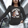 Haunted By My TBR Cute Ghost Book Reading Teacher Halloween Women Long Sleeve T-Shirt, gift for family, gift for coworker