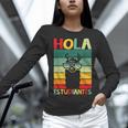 Hola Estudiantes Spanish Teacher Back To School 2025 Women Long Sleeve T-Shirt, gift for family, gift for coworker Hola Estudiantes Spanish Teacher Back To School 2025 Women Long Sleeve T-Shirt, gift for family, gift for coworker