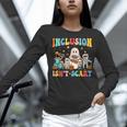 Inclusion Isn't Scary SLP Halloween Sped Teacher Therapy Women Long Sleeve T-Shirt, gift for family, gift for coworker