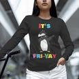 It's Fri-Yay Dabbing Penguin Friday Weekend Teacher Student Women Long Sleeve T-Shirt, gift for family, gift for coworker