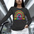 Kindergarten Rainbow Girls Boys Teacher First Day Of School Women Long Sleeve T-Shirt, gift for family, gift for coworker