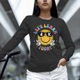 Lets Learn Today Shirt Smile Face 4K Teacher Back To School Women Long Sleeve T-Shirt, gift for family, gift for coworker