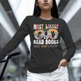 Most Likely To Read Books All Summer Teacher Student Women Long Sleeve T-Shirt, gift for family, gift for coworker
