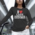 I Love Late Homework Excuses Sarcastic Teacher Lie For Men Women Women Long Sleeve T-Shirt, gift for family, gift for coworker I Love Late Homework Excuses Sarcastic Teacher Lie For Men Women Women Long Sleeve T-Shirt, gift for family, gift for coworker