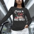 I Love Math Cats And Coffee Heart Mathematics Teacher Women Long Sleeve T-Shirt, gift for family, gift for coworker