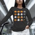 Math Teacher Halloween Equation Pumpkin Ghost Candy Corn Women Long Sleeve T-Shirt, gift for family, gift for coworker