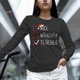 Nice Naughty Teacher Christmas List Instructor Santa Claus Men Women Women Long Sleeve T-Shirt, gift for family, gift for coworker