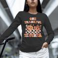 One Thankful Teacher Fall Leaves Thanksgiving Retro Women Long Sleeve T-Shirt, gift for family, gift for coworker