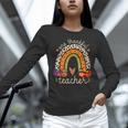 One Thankful Teacher Thanksgiving Turkey Rainbow Fall Women Long Sleeve T-Shirt, gift for family, gift for coworker One Thankful Teacher Thanksgiving Turkey Rainbow Fall Women Long Sleeve T-Shirt, gift for family, gift for coworker