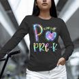 P Is For Pre-K Preschool Teacher Tie Dye Back To School Women Long Sleeve T-Shirt, gift for family, gift for coworker