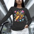 Pencil Leopard Coquette Bow Teacher Life Back To School Women Long Sleeve T-Shirt, gift for family, gift for coworker Pencil Leopard Coquette Bow Teacher Life Back To School Women Long Sleeve T-Shirt, gift for family, gift for coworker