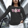 Pink Ghost Teach Halloween Teacher In Spooky Season Women Long Sleeve T-Shirt, gift for family, gift for coworker Pink Ghost Teach Halloween Teacher In Spooky Season Women Long Sleeve T-Shirt, gift for family, gift for coworker