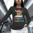 Pirate Teacher Halloween Skull Adult Women Long Sleeve T-Shirt, gift for family, gift for coworker