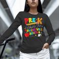 Pre-k Where The Adventure Begins First Day Of Prek Teacher Women Long Sleeve T-Shirt, gift for family, gift for coworker Pre-k Where The Adventure Begins First Day Of Prek Teacher Women Long Sleeve T-Shirt, gift for family, gift for coworker