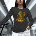 Reading Dragon Shirt For Bookish Teacher Librarian Bookworm Women Long Sleeve T-Shirt, gift for family, gift for coworker