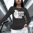 Red For Ed Teacher Support Public Education For Men Women Kids Women Long Sleeve T-Shirt, gift for family, gift for coworker Red For Ed Teacher Support Public Education For Men Women Kids Women Long Sleeve T-Shirt, gift for family, gift for coworker