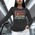 Retro Diversity Equity Inclusion Belonging DEIB Teacher Women Long Sleeve T-Shirt, gift for family, gift for coworker