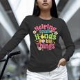 Retro Helping Small Hands Do Big Things Teacher Appreciation For Men Women Women Long Sleeve T-Shirt, gift for family, gift for coworker Retro Helping Small Hands Do Big Things Teacher Appreciation For Men Women Women Long Sleeve T-Shirt, gift for family, gift for coworker