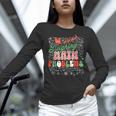 Retro Sleighing Math Problems Santa Math Teacher Christmas Women Long Sleeve T-Shirt, gift for family, gift for coworker