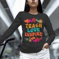 Retro Teach Love Inspire Back To School Teachers Women Long Sleeve T-Shirt, gift for family, gift for coworker Retro Teach Love Inspire Back To School Teachers Women Long Sleeve T-Shirt, gift for family, gift for coworker