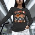 Retro Thankful Music Teacher Pumpkin Fall Thanksgiving Women Long Sleeve T-Shirt, gift for family, gift for coworker