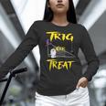School Math Teacher Halloween 2022 Trig Or Treat Shirt Women Long Sleeve T-Shirt, gift for family, gift for coworker