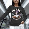 Silly Goose Spooky Teacher Club Halloween Witch Ghost Women Long Sleeve T-Shirt, gift for family, gift for coworker