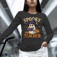 Spooky Teacher Halloween Cute Ghost Pumpkin Reading Women Women Long Sleeve T-Shirt, gift for family, gift for coworker