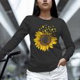 Sunflower Puzzle Pieces Autism Awareness For Mom Teacher For Women Women Long Sleeve T-Shirt, gift for family, gift for coworker