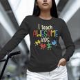 I Teach Awesome Kids Shirt Autism Special Education Teacher Women Long Sleeve T-Shirt, gift for family, gift for coworker