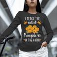 I Teach The Cutest Pumpkins In The Patch Halloween Teacher Women Long Sleeve T-Shirt, gift for family, gift for coworker