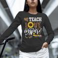 TEACH LOVE INSPIRE Teacher Sunflower Appreciation Women Long Sleeve T-Shirt, gift for family, gift for coworker TEACH LOVE INSPIRE Teacher Sunflower Appreciation Women Long Sleeve T-Shirt, gift for family, gift for coworker