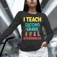 I Teach Second Grade Superheroes Teacher Superhero Women Long Sleeve T-Shirt, gift for family, gift for coworker