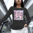 Teacher Bow Pencil Flowers Teacher Back To School Women Long Sleeve T-Shirt, gift for family, gift for coworker Teacher Bow Pencil Flowers Teacher Back To School Women Long Sleeve T-Shirt, gift for family, gift for coworker