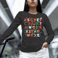 Teacher Christmas Alphabet Back To School Holiday Learning Women Long Sleeve T-Shirt, gift for family, gift for coworker