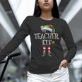 The Teacher Elf Shirt Matching Family Christmas Elf Men Women Kids Women Long Sleeve T-Shirt, gift for family, gift for coworker