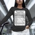 Teacher Nutrition Facts Teachers Nutritional Fact Women Long Sleeve T-Shirt, gift for family, gift for coworker