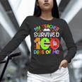 My Teacher Survived 100 Days Of Me 100 Days Of School Women Long Sleeve T-Shirt, gift for family, gift for coworker