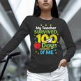 My Teacher Survived 100 Days Of Me Women Long Sleeve T-Shirt, gift for family, gift for coworker My Teacher Survived 100 Days Of Me Women Long Sleeve T-Shirt, gift for family, gift for coworker
