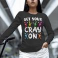 Teacher's Get Your Cray On Dabbing Crayons Women Long Sleeve T-Shirt, gift for family, gift for coworker Teacher's Get Your Cray On Dabbing Crayons Women Long Sleeve T-Shirt, gift for family, gift for coworker