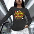 Teaching Is My Superpower Retro Comic Teacher Women Long Sleeve T-Shirt, gift for family, gift for coworker
