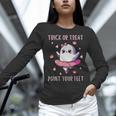 Trick Or Treat Point Your Feet Halloween Ghost Dance Teacher Women Long Sleeve T-Shirt, gift for family, gift for coworker Trick Or Treat Point Your Feet Halloween Ghost Dance Teacher Women Long Sleeve T-Shirt, gift for family, gift for coworker