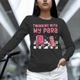 Twinning With My Para Teacher Matching Paraprofessional 70s For Men Women Women Long Sleeve T-Shirt, gift for family, gift for coworker