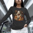 Vintage Ghost Book Reading Pumpkin Gothic Halloween Teachers Men Women Kids Women Long Sleeve T-Shirt, gift for family, gift for coworker